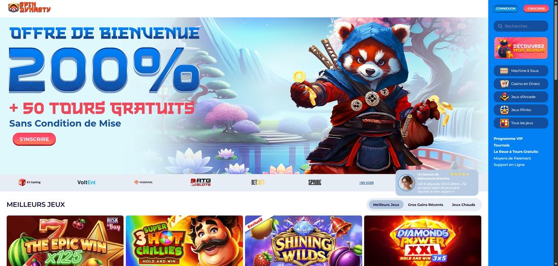 Spin Dynasty casino en ligne