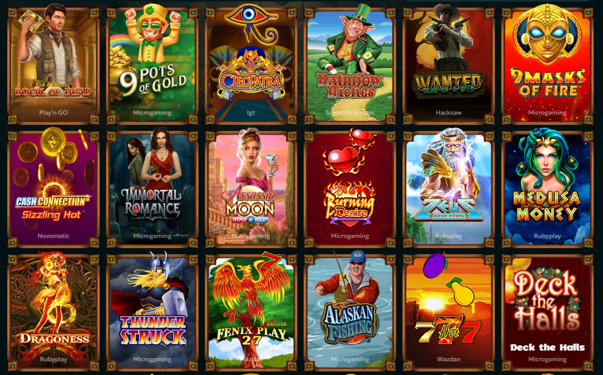 Catalogue de machines à sous de Rivo Casino